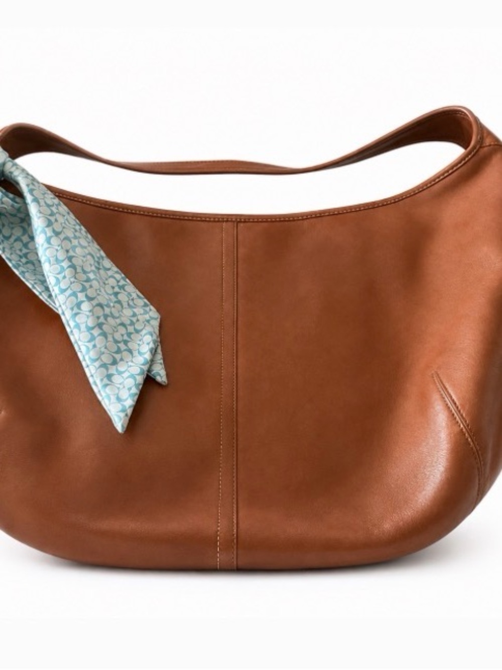 Coach Classic Leather Hobo Bag in Cognac Brown